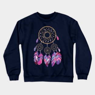 Retro Dreamcatcher Native American Feathers Crewneck Sweatshirt